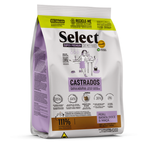 ALIMENTO PARA GATO ADULTO SELECT CASTRADOS