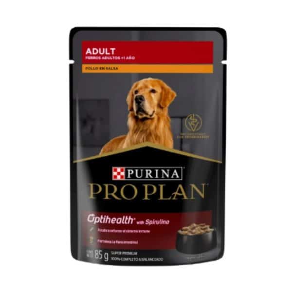 ALIMENTO HUMEDO PARA PERRO PRO PLAN POUCH ADULTO POLLO EN SALSA 85GR