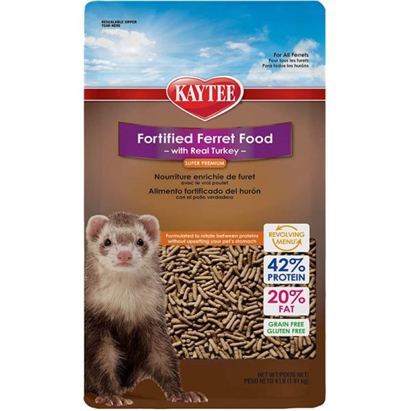 ALIMENTO PARA HURÓN DE PAVO FORTIFIED FERRET FOOD WITH REAL TURKEY 4 LB