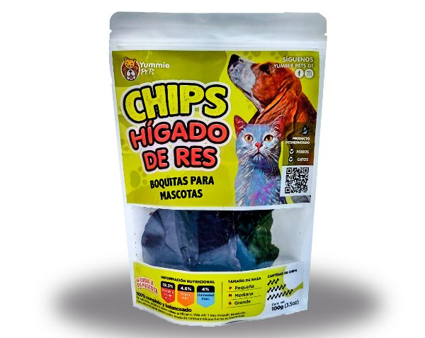 PREMIO PARA PERROS Y GATOS CHIPS HIGADO DE RES