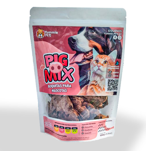 PREMIO PARA PERROS Y GATOS CHIPS PIG MIX 100 GR