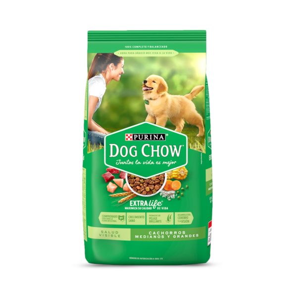 ALIMENTO PARA PERRO CACHORRO DOG CHOW RAZAS MEDIANAS Y GRANDES