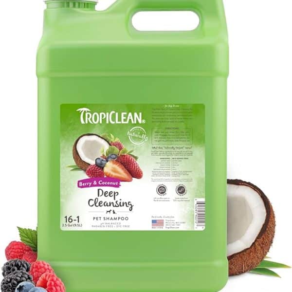 TROPICLEAN SHAMPOO BERRY & COCONUT DEEP CLEASING 2.5GAL