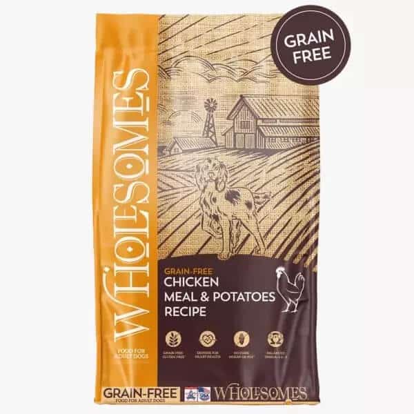 ALIMENTO PARA PERRO WHOLESOMES CHICKEN MEAL & POTATOES 35 LBS