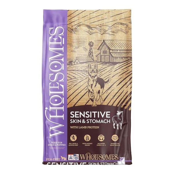 ALIMENTO PARA PERRO WHOLESOMES SENSITIVE SKIN WITH LAMB PROTEIN 30 LBS
