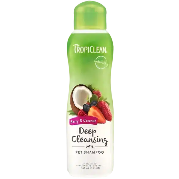 TROPICLEAN SHAMPOO BERRY & COCONUT DEEP CLEASING 12 OZ