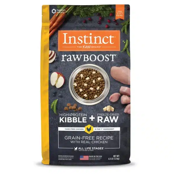 ALIMENTO PARA PERRO INSTINCT RAW BOOST GRAIN FREE CHICKEN DOG 4LB