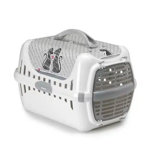 TRANSPORTADORA TRENDY PUERTA PLÁSTICA – CATS IN LOVE