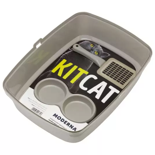 ARENERO PARA GATOS KIT CAT STARTER KIT LARGE - GRIS