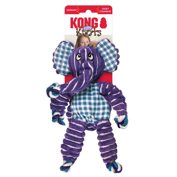 JUGUETE PARA PERROS KONG FLOPPY KNOTS ELEPHANT