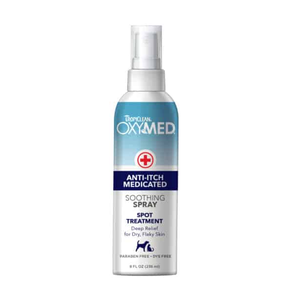 TROPICLEAN OXY MED ANTI ITCH MEDICATED SOOTHING SPRAY 8OZ