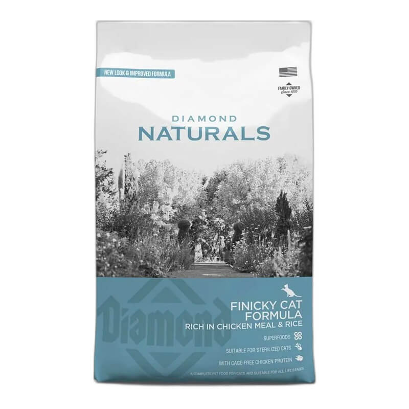 AGN0100022 DIAMOND NATURALS FINICKY CAT FORMULA RICH IN CHICKEN MEAL & RICE - Image 1