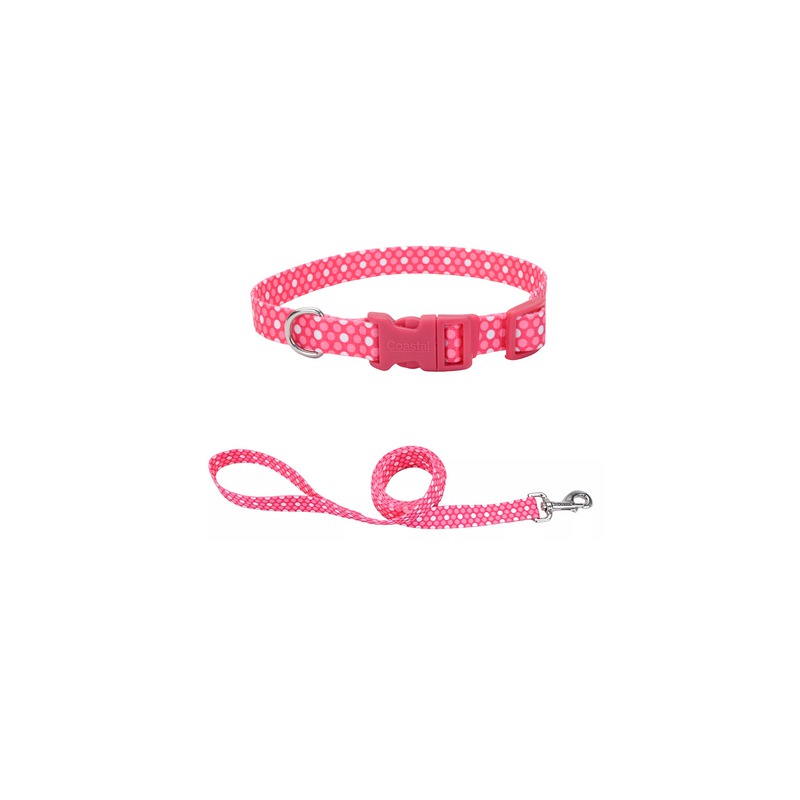 EGM06321PDT COLLAR Y TIRAPERRO PET ATTIRE – ROSA PUNTOS - Image 1