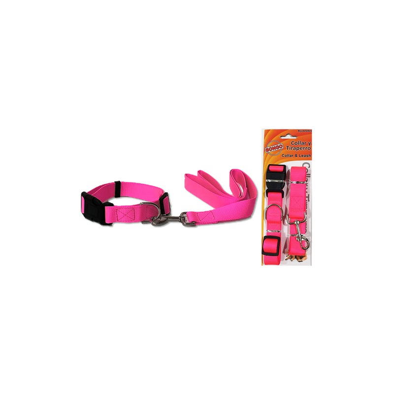 EGM06390P COMBO COLLAR Y JALADOR NEON – ROSA NEON - Image 1