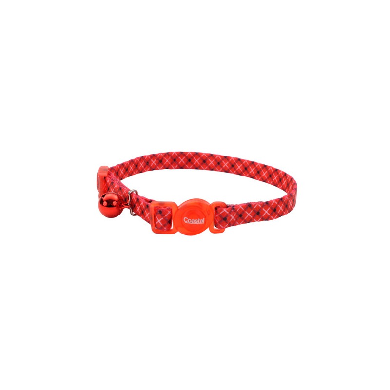 EGM06781WRP COLLAR PARA GATO SAFE CAT – ROJO CON LÍNEAS GRIS - Image 1