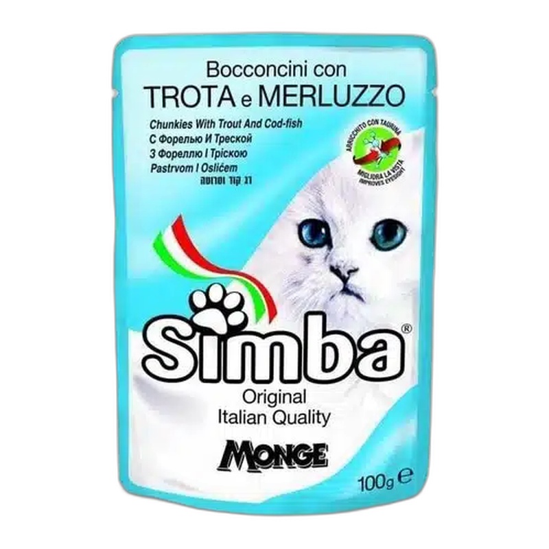 EGM070009362 SIMBA POUCH PARA GATO - CHUNKIES DE TRUCHA Y BACALAO - Image 1
