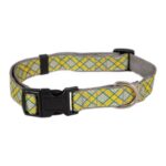 ASPEN PET GROSSGRAIN RIBBON COLLAR 5/8"X10-14" YELLOW PLAID