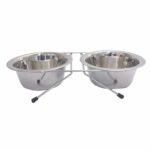 PETMATE STD. DOUBLE DINER W BOWL 24 OZ/SIDE