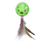 JW PET CATACTION FEATHER BALL WITH BELL
