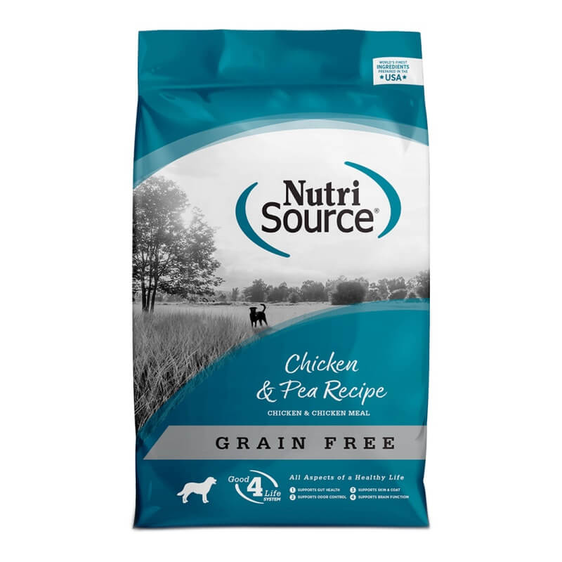 DT1BDD717 NUTRISOURCE CHICKEN & PEA FORMULA GRAIN FREE DOG FOOD - Image 1