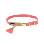 COLLAR Y TIRAPERRO LI´L PALS 3/8" PUPPY/ MINI – ROSADO CON CAFÉ