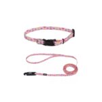 COLLAR Y TIRAPERRO Li´L PALS 3/8" – ROSA CON FLORES