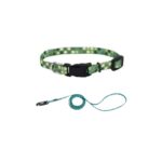 COLLAR Y TIRAPERRO Li´L PALS 3/8" – VERDE CON PUNTOS