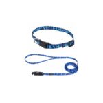 COLLAR Y TIRAPERRO Li´L PALS 3/8" – AZUL ATIGRADO