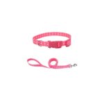 COLLAR Y TIRAPERRO PET ATTIRE – ROSA PUNTOS