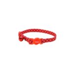 COLLAR PARA GATO SAFE CAT – ROJO CON LÍNEAS GRIS