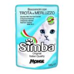 SIMBA POUCH PARA GATO - CHUNKIES DE TRUCHA Y BACALAO