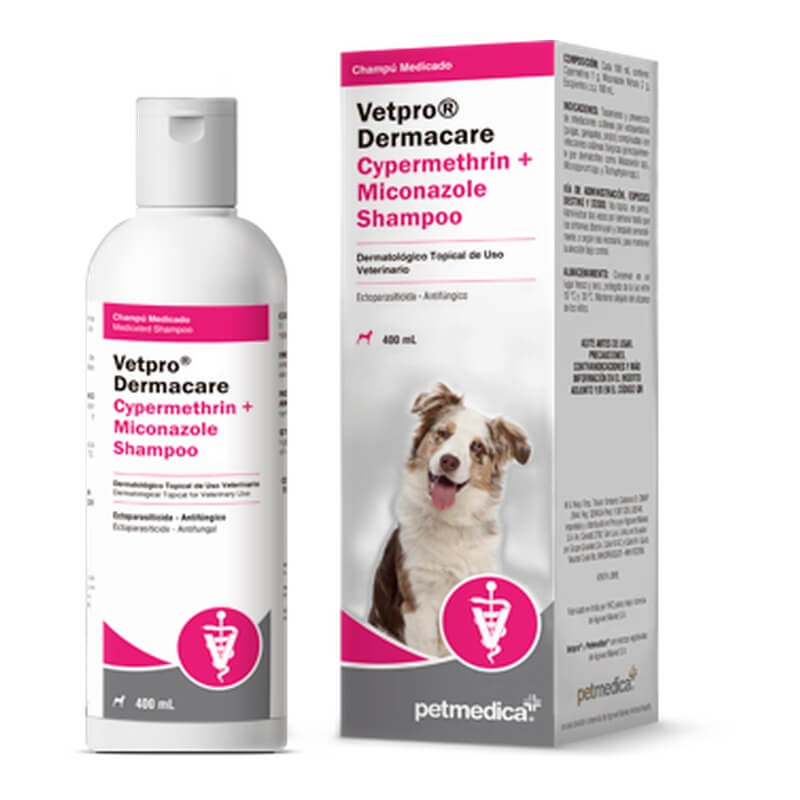 MT128299 VETPRO DERMACARE CYPERMETHRIN + MICONAZOLE SHAMPO - Image 1