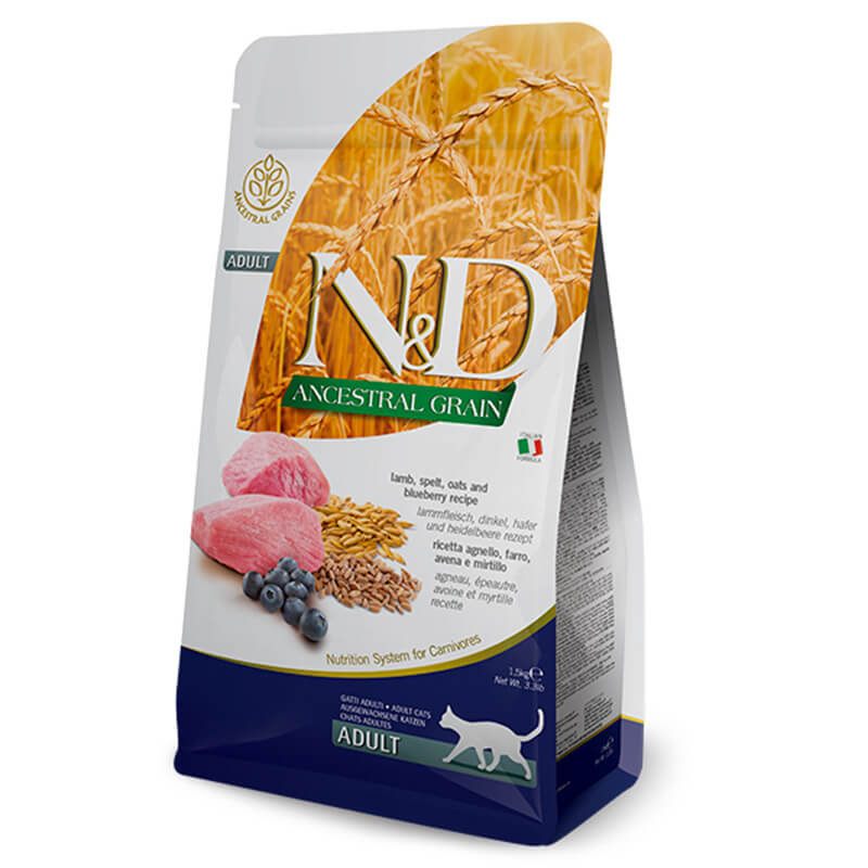 VP07898604432838 N&D ANCESTRAL GRAIN FELINO CORDERO ADULTO - Image 1
