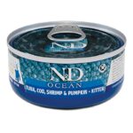 N&D FELINO HÚMEDO OCEAN SHRIMP&PUMPKIN KITTN