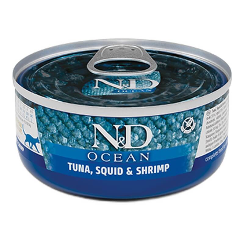 VP18606014102024 N&D FELINO HÚMEDO OCEAN TUNA&SQUID&SHRIMP - Image 1